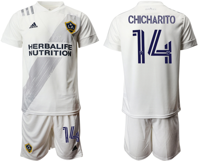 Men 2020-2021 club Los Angeles Galaxy home #14 white Soccer Jerseys->los angeles galaxy jersey->Soccer Club Jersey